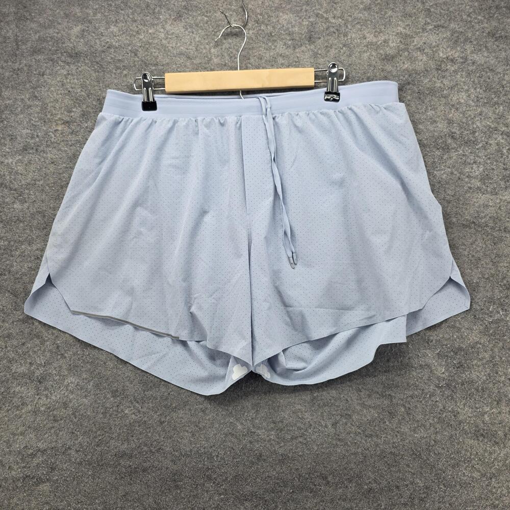 Lululemon Shorts Mens 2XL Gray Lined Mesh Running 5 Inseam Athletic Drawstring